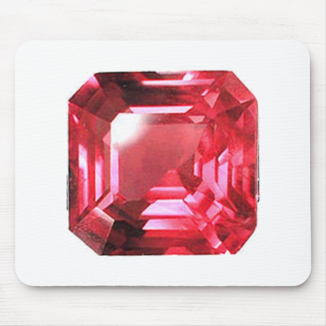 Pink Ruby Gemstone Mousepad (Vorne)