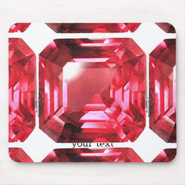 Pink Ruby Gemstone Mousepad (Vorne)