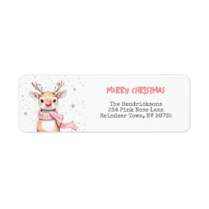 Pink Rudolph Rentier Weihnachtsfeiertage Rücksende