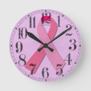Pink Runde Wanduhr