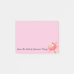 Pink Sacro Lotus persönlich Post-it Klebezettel