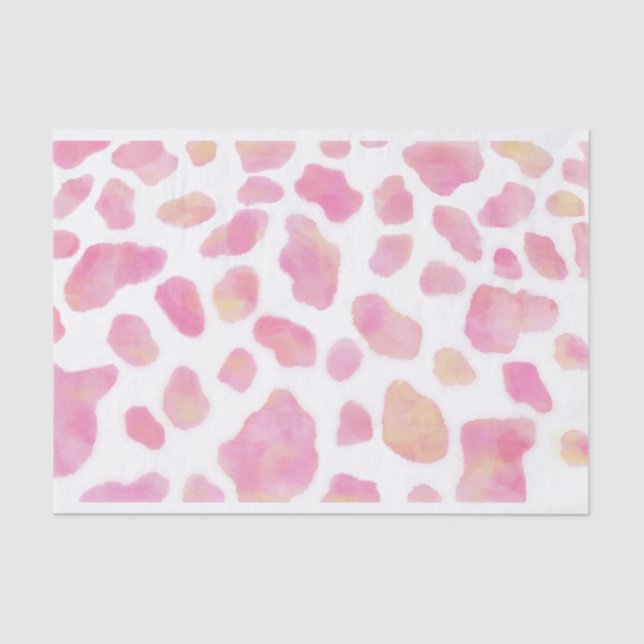 PINK SAFARI - Pink Leopard Muster - Papiertafel Seidenpapier (Vorderseite)