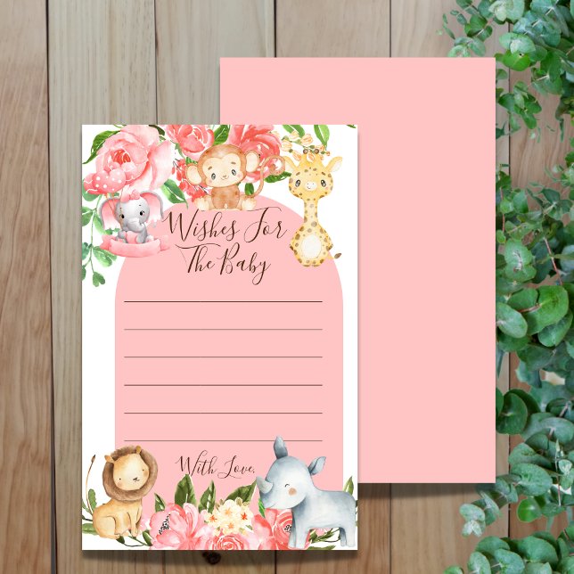 Pink Safari Thema Wünsche für das Baby Dusche Spie (Von Creator hochgeladen)