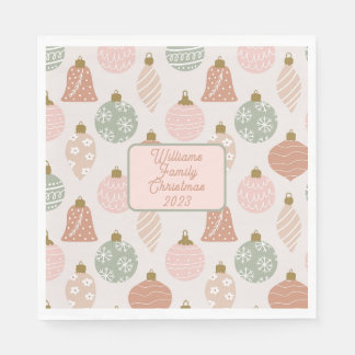 Pink Sage Boho Ornamente Personalisiert Weihnachte Serviette