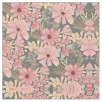 Pink Sage Green Flowers Leave Watercolor