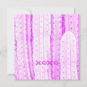 Pink Saguaro Cactus XOXO Foto Kunst Spaß Karte