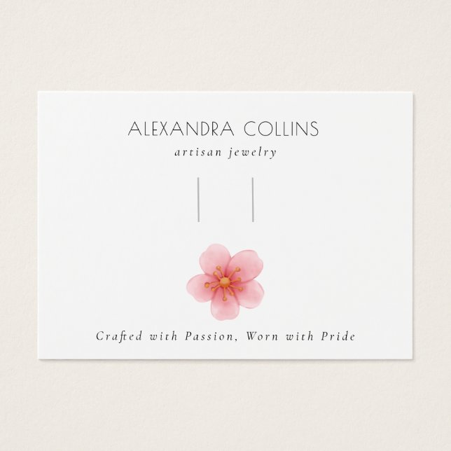 Pink Sakura Blossom Hairclip Barrette Display (Vorderseite)