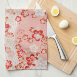 Pink Sakura Blossom Japanisches Muster Geschirrtuch<br><div class="desc">Pink Sakura Blossom Japanisches Muster</div>