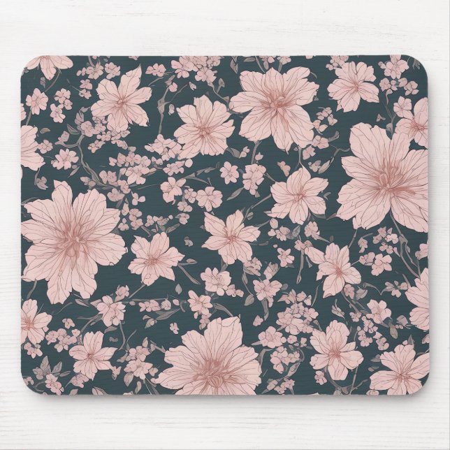 Pink Sakura Muster Mousepad (Vorne)