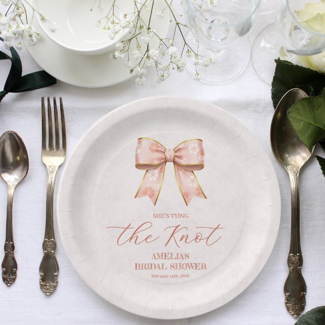 Pink Sakura Ribbon – Japanese-Inspired Pappteller (Von Creator hochgeladen)