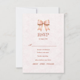  Pink Sakura Ribbon – Japanese-Inspired RSVP Karte