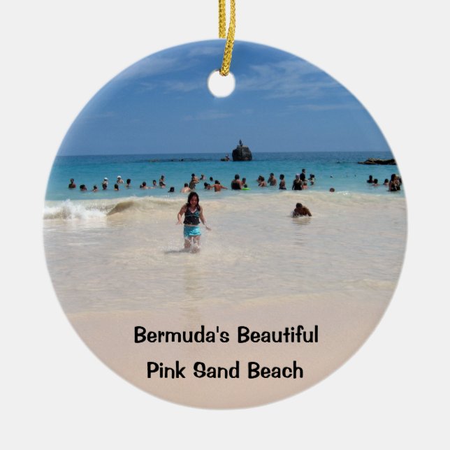 Pink Sand Beach #3, Bermuda's Beautiful, Pink S... Keramikornament (Vorne)