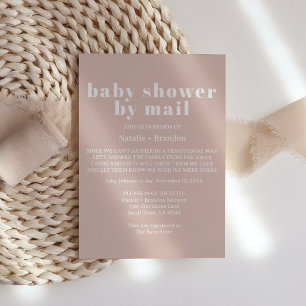 Pink Sandstone Typografie by Mail Baby Shooter Einladung