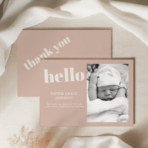 Pink Sandstone Typografy Baby Shower Ankündigung