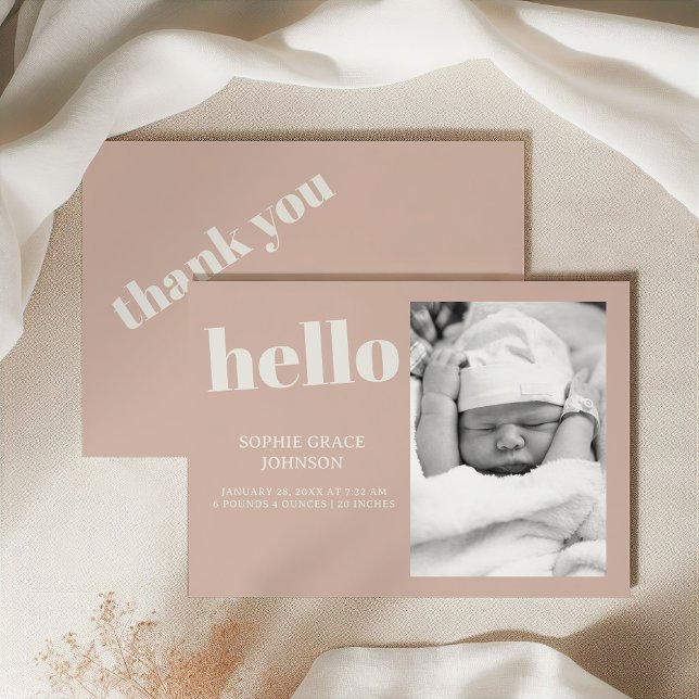 Pink Sandstone Typografy Baby Shower Ankündigung (Von Creator hochgeladen)