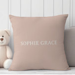Pink Sandstone Typography Baby Shower Kissen<br><div class="desc">Pink Sandstone Typography Baby Shower suite.  Personalize with your details easily and quickly,  simply press the customize it button.  Matching items to complete your event collection are available in our Zazzle store!</div>