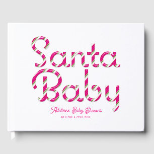 Pink Santa Baby Christmas Baby Showbook Gästebuch