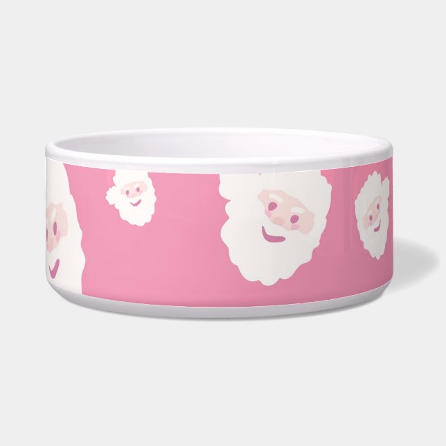 Pink Santa Christmas Collar Napf (Vorderseite)