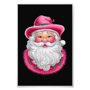 Pink Santa Retro Weihnachten Matching Family Party Fotodruck