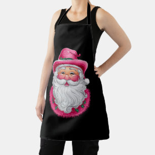 Pink Santa Retro Weihnachten Matching Family Party Schürze