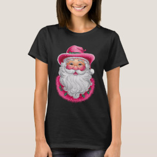 Pink Santa Retro Weihnachten Matching Family Party T-Shirt