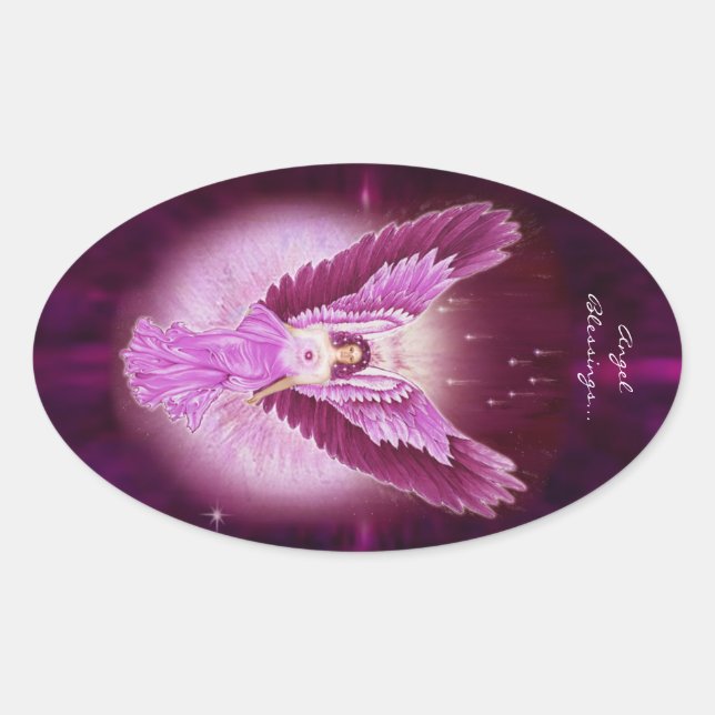 Pink Sapphire Angel Blessing Stickers (Vorderseite)