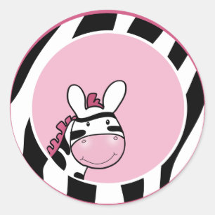 PINK SASSY ZEBRA STRIPE Umschlag Aufkleber