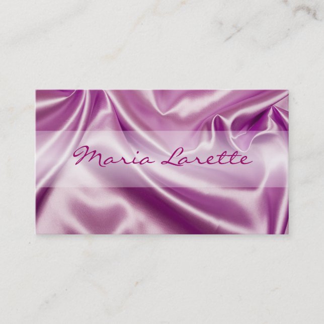 PINK SATIN Designer Business Card Visitenkarte (Vorderseite)