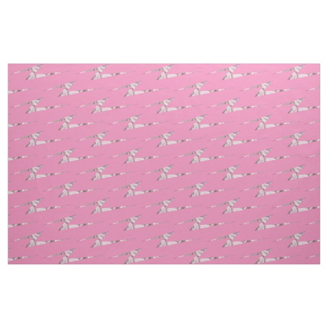 Pink Satin Lightning Bolts Fabric Stoff (Yard (91,4 cm))