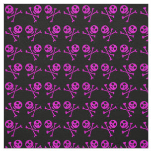 Pink-Schädel-Muster Stoff