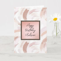 Pink Schimmer Creme Abstrakter Geburtstag