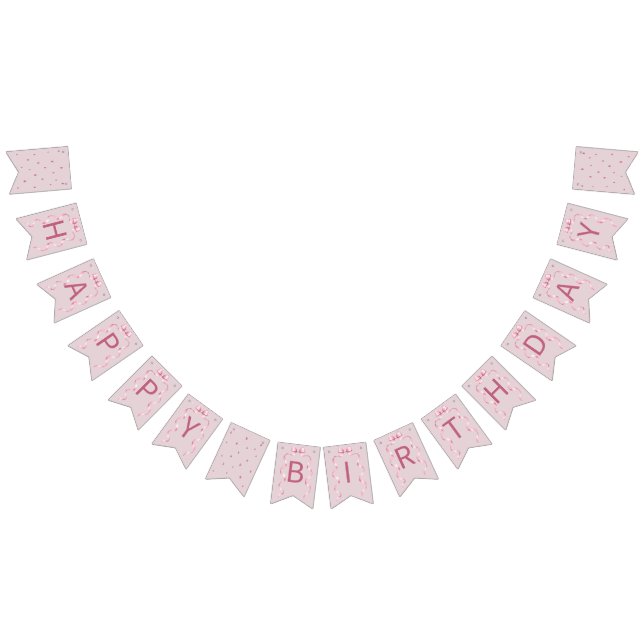 Pink Schleifchen Coquette Geburtstag  Wimpelkette (Alle)
