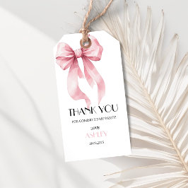 Pink Schleife Geburtstag  Geschenkanhänger