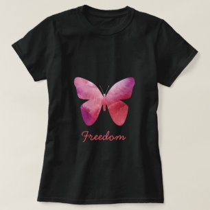 Pink-Schmetterling-Freiheit whimsissig T-Shirt