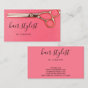 Pink Schöne, leuchtend schöne Haare Visitenkarte
