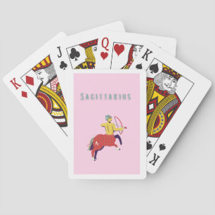 Pink Schütze, Tierkreiszeichen, Sternzeichen Spielkarten