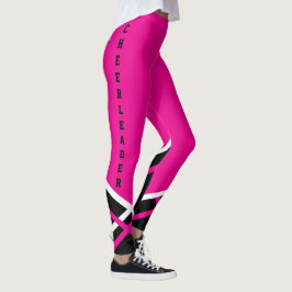 Pink, Schwarzweiss-Cheerleader-Megaphon Leggings