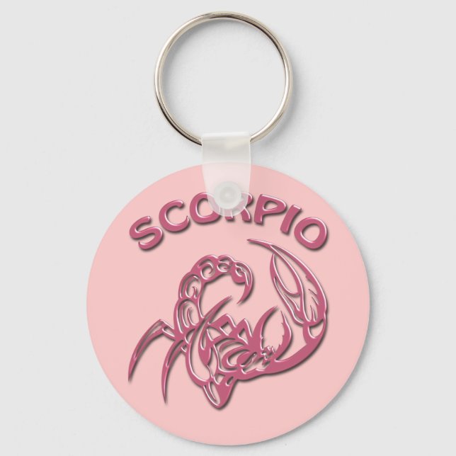 PINK SCORPIO SCHLÜSSELANHÄNGER (Vorderseite)