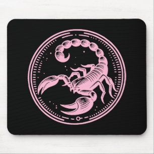 Pink Scorpion Astrologie Sternzeichen Skorpion Mousepad