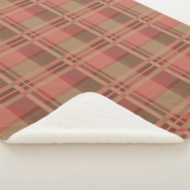 Pink Scottish Lady Tartan Pattern Sherpadecke