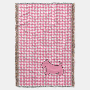 Pink Scottish Terrier Scotty Dog Bedroom Blanket Decke