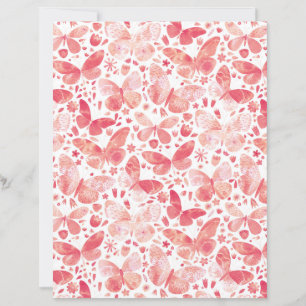 Pink Scrapbook Paper von Watercolor Butterfly Patt