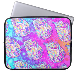 Pink Scribble Niedlich Girly Dragon Wyvern Inugami Laptopschutzhülle
