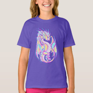 Pink Scribble Niedlich Girly Dragon Wyvern Inugami T-Shirt