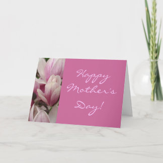 Pink Script floral Muttertag Karte