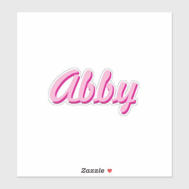 Pink Script Handwriting Fun Trendy Custom Aufkleber (Blatt)