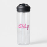 Pink Script Handwriting Fun Trendy Custom Trinkflasche<br><div class="desc">Spielerisch und unterhaltsam - diese maßgeschneiderte Wasserflasche im Namen Ihrer Wahl verleiht Ihrem Alltag Stil. In Rosatönen. Personalisieren Sie es mit einem Namen oder einer Nachricht,  um es einzigartig zu machen. Perfekt für individuelle Geschenke,  Teamsportgeschenke,  Geschenke für den Urlaub und vieles mehr.</div>