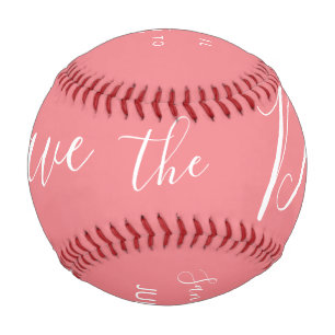 Pink Script Heart Speichern Sie die Daten   Baseball