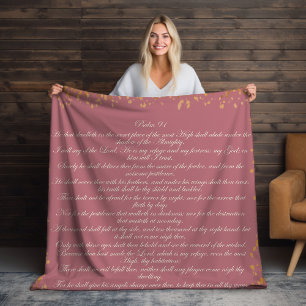 Pink Scripture, Psalm 91 Christlich Bibel Verse Sherpadecke