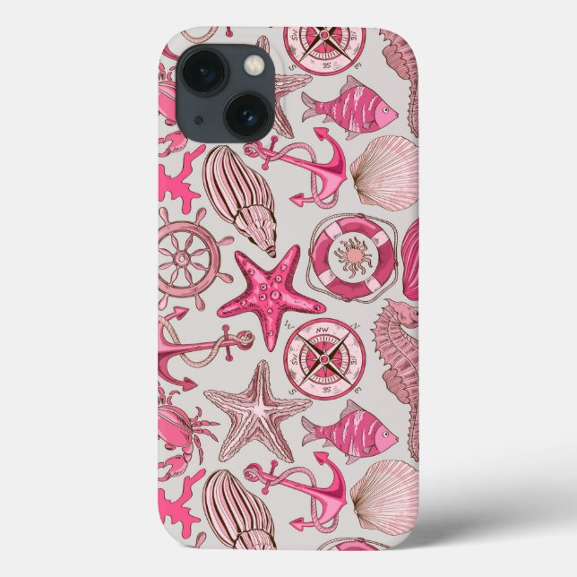 Pink Sea Pattern Case-Mate iPhone Hülle (Rückseite)